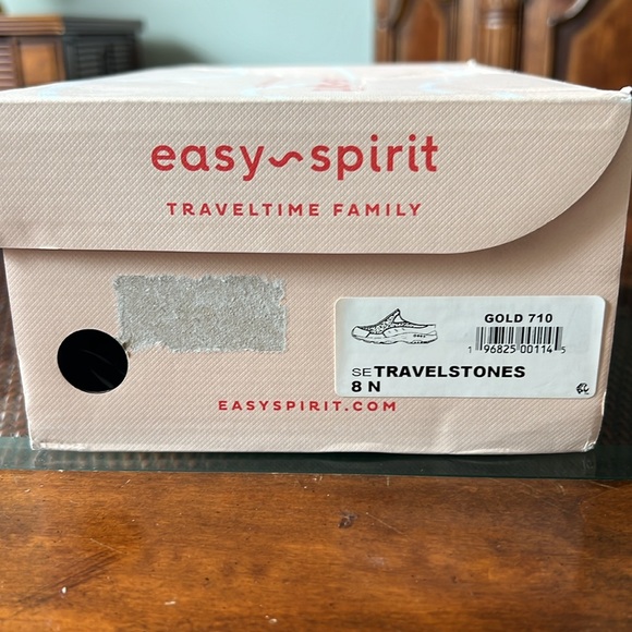 Easy Spirit Travelstone Jeweled Mules Gold NIB - Picture 11 of 12